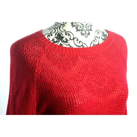 THE LOFT - Women's Crew Neck Sweater w/ Tied Sleeves, Color Red, Size Small, NWT - Picture 4 of 5
